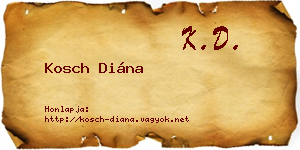 Kosch Diána névjegykártya