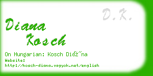 diana kosch business card